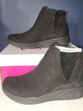 Ryka Noelle Next Black Slip-On Ankle Booties Womens Size 9 Wide